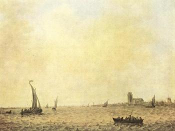 敭 範 戈因 View of Dordrecht from the Oude Maas